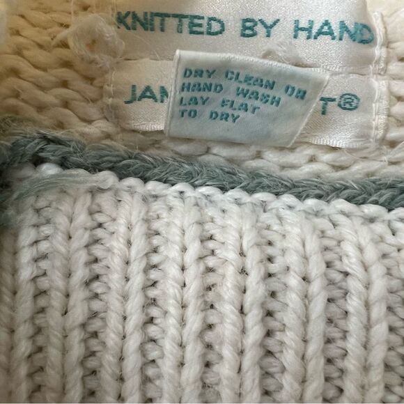 #51 Vintage Jamie Scott hand knitted oversized grandma sweater size medium - Picture 11 of 11